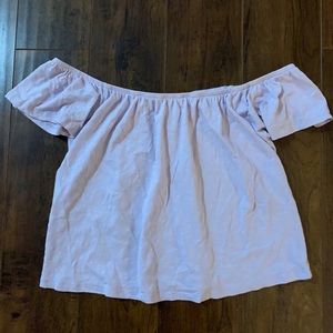 Off the shoulder garage crop top